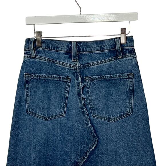 FRAME DENIM WOMENS SIZE 24 DECONSTRUCTED JEAN SKIRT BLUE NEW - Picture 8 of 12